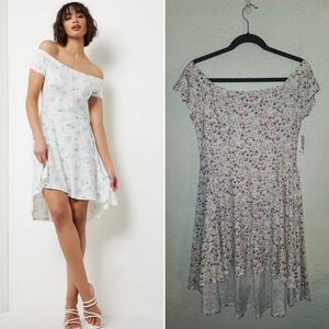 NWT Ardene "Floral Off Shoulder High-Low Dress" Butter Soft🧈 Pink💗 Purple💜 XL